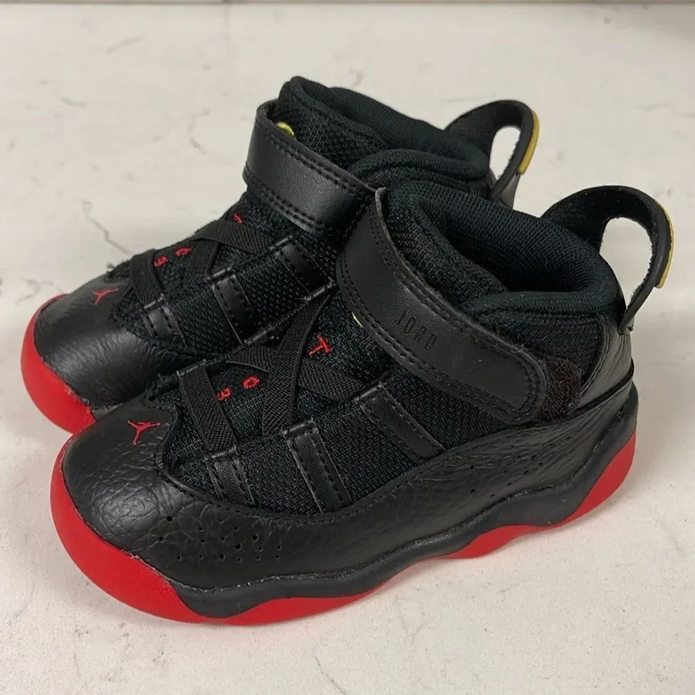 Jordan 6 Rings 333420-63 Black & Red Size 8C